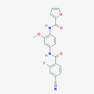 N-{4-[(4-cyano-2-fluorobenzoyl)amino]-2-methoxyphenyl}-2-furamide