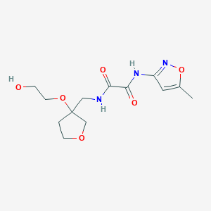 molecular formula C13H19N3O6 B2506777 N1-((3-(2-hydroxyethoxy)tetrahydrofuran-3-yl)methyl)-N2-(5-methylisoxazol-3-yl)oxalamide CAS No. 2319637-51-7