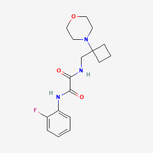 molecular formula C17H22FN3O3 B2506782 N'-(2-Fluorophenyl)-N-[(1-morpholin-4-ylcyclobutyl)methyl]oxamide CAS No. 2380194-57-8