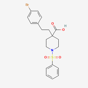 1-(benzenesulfonyl)-4-[2-(4-bromophenyl)ethyl]piperidine-4-carboxylic acid