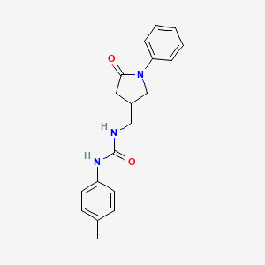 molecular formula C19H21N3O2 B2506797 1-((5-Oxo-1-phenylpyrrolidin-3-yl)methyl)-3-(p-tolyl)urea CAS No. 954610-09-4