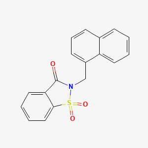 molecular formula C18H13NO3S B2506799 2-(Naphthalen-1-ylmethyl)-1,1-dioxo-1,2-benzothiazol-3-one 