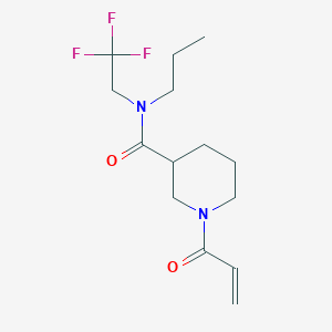 molecular formula C14H21F3N2O2 B2506800 1-Prop-2-enoyl-N-propyl-N-(2,2,2-trifluoroethyl)piperidine-3-carboxamide CAS No. 2361863-78-5