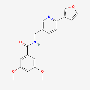 molecular formula C19H18N2O4 B2506801 N-((6-(furan-3-yl)pyridin-3-yl)methyl)-3,5-dimethoxybenzamide CAS No. 2034226-81-6