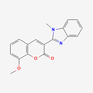 molecular formula C18H14N2O3 B2506802 8-Methoxy-3-(1-methylbenzimidazol-2-yl)chromen-2-one CAS No. 300556-99-4