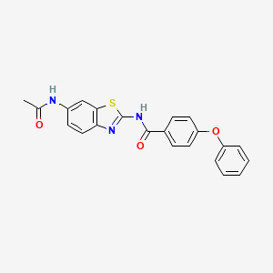 molecular formula C22H17N3O3S B2506804 N-(6-acetamido-1,3-benzothiazol-2-yl)-4-phenoxybenzamide CAS No. 324758-68-1