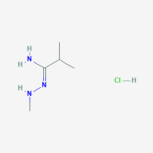 molecular formula C5H14ClN3 B2506806 盐酸2-甲基-N-(甲基氨基)丙酰胺 CAS No. 61821-67-8