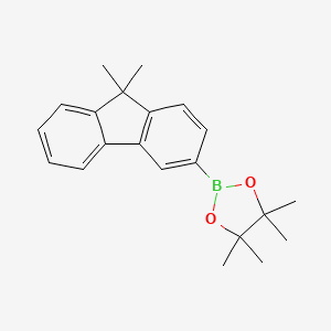 molecular formula C21H25BO2 B2506817 2-(9,9-Dimethyl-9H-fluoren-3-yl)-4,4,5,5-tetramethyl-1,3,2-dioxaborolane CAS No. 1346007-02-0