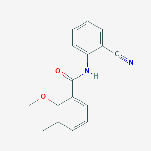 molecular formula C16H14N2O2 B250682 N-(2-cyanophenyl)-2-methoxy-3-methylbenzamide 