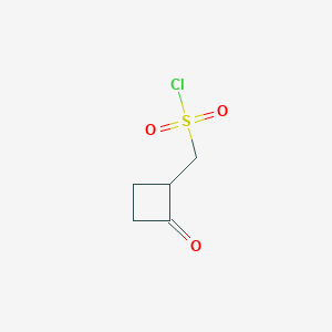 molecular formula C5H7ClO3S B2506821 (2-氧代环丁基)甲磺酰氯 CAS No. 2375272-86-7