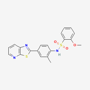 molecular formula C20H17N3O3S2 B2506823 2-甲氧基-N-(2-甲基-4-(噻唑并[5,4-b]吡啶-2-基)苯基)苯磺酰胺 CAS No. 2319877-05-7