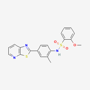 molecular formula C20H17N3O3S2 B2506823 N-(2-méthyl-4-{[1,3]thiazolo[5,4-b]pyridin-2-yl}phényl)-2-méthoxybenzène-1-sulfonamide CAS No. 2319877-05-7