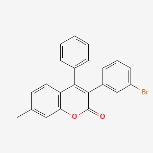 molecular formula C22H15BrO2 B2506830 3-(3-Bromophenyl)-7-methyl-4-phenylchromen-2-one CAS No. 720673-90-5