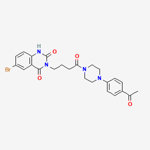 molecular formula C24H25BrN4O4 B2506836 3-{4-[4-(4-acetylphenyl)piperazin-1-yl]-4-oxobutyl}-6-bromoquinazoline-2,4(1H,3H)-dione CAS No. 892287-01-3