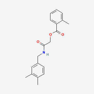 molecular formula C19H21NO3 B2506837 2-((3,4-Dimethylbenzyl)amino)-2-oxoethyl 2-methylbenzoate CAS No. 1241981-38-3