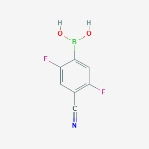 molecular formula C7H4BF2NO2 B2506849 (4-Cyano-2,5-difluorophenyl)boronic acid CAS No. 1628442-75-0