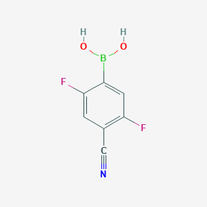 molecular formula C7H4BF2NO2 B2506849 (4-Ciano-2,5-difluorofenil)ácido borónico CAS No. 1628442-75-0