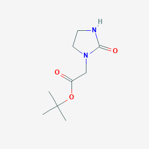 molecular formula C9H16N2O3 B2506853 叔丁基2-(2-氧代咪唑烷-1-基)乙酸酯 CAS No. 1030882-65-5