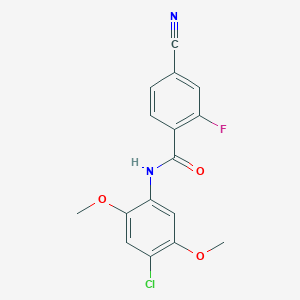 N-(4-chloro-2,5-dimethoxyphenyl)-4-cyano-2-fluorobenzamide