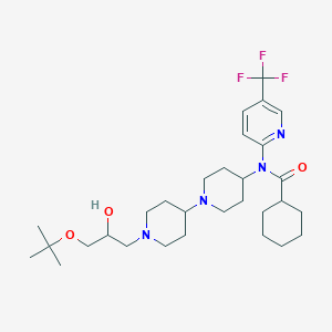 N-(1'-(3-(tert-butoxy)-2-hydroxypropyl)-[1,4'-bipiperidin]-4-yl)-N-(5-(trifluoromethyl)pyridin-2-yl)cyclohexanecarboxamide