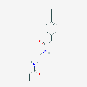 molecular formula C17H24N2O2 B2506861 N-[2-[[2-(4-Tert-butylphenyl)acetyl]amino]ethyl]prop-2-enamide CAS No. 2199383-73-6