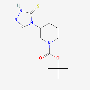 molecular formula C12H20N4O2S B2506862 叔丁基3-(5-硫代亚磺酰基-1H-1,2,4-三唑-4-基)哌啶-1-羧酸酯 CAS No. 2344680-36-8