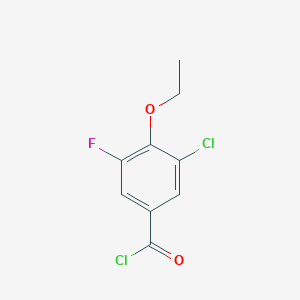 molecular formula C9H7Cl2FO2 B2506864 3-Chloro-4-ethoxy-5-fluorobenzoyl chloride CAS No. 1017778-76-5