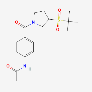 molecular formula C17H24N2O4S B2506870 N-(4-(3-(叔丁基磺酰基)吡咯烷-1-羰基)苯基)乙酰胺 CAS No. 1797212-59-9