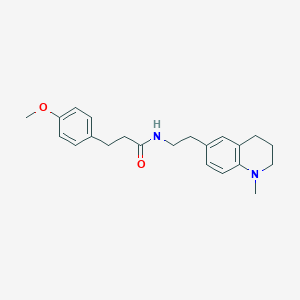 molecular formula C22H28N2O2 B2506874 3-(4-methoxyphenyl)-N-(2-(1-methyl-1,2,3,4-tetrahydroquinolin-6-yl)ethyl)propanamide CAS No. 946311-59-7