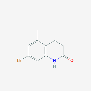 molecular formula C10H10BrNO B2506875 7-溴-5-甲基-3,4-二氢-1H-喹啉-2-酮 CAS No. 1784317-49-2