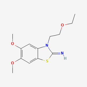 molecular formula C13H18N2O3S B2506882 3-(2-ethoxyethyl)-5,6-dimethoxybenzo[d]thiazol-2(3H)-imine CAS No. 1207022-04-5