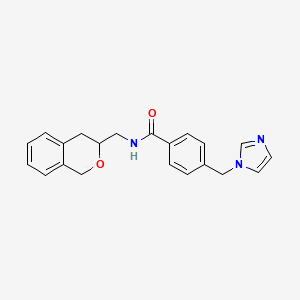 4-((1H-imidazol-1-yl)methyl)-N-(isochroman-3-ylmethyl)benzamide