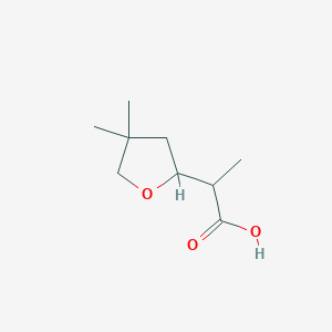molecular formula C9H16O3 B2506886 2-(4,4-Dimethyloxolan-2-yl)propanoic acid CAS No. 2248336-61-8