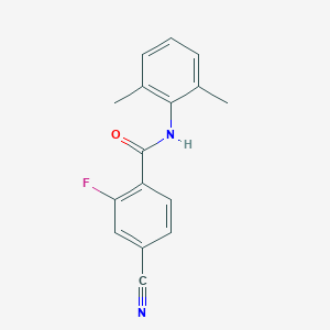 molecular formula C16H13FN2O B250689 4-cyano-N-(2,6-dimethylphenyl)-2-fluorobenzamide 