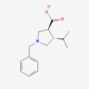 molecular formula C15H21NO2 B2506891 (3S,4S)-1-Benzyl-4-isopropylpyrrolidine-3-carboxylic acid CAS No. 2044705-41-9