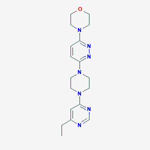 molecular formula C18H25N7O B2506899 4-[6-[4-(6-Ethylpyrimidin-4-yl)piperazin-1-yl]pyridazin-3-yl]morpholine CAS No. 2415624-44-9