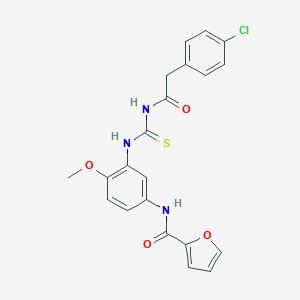 N-[3-({[(4-chlorophenyl)acetyl]carbamothioyl}amino)-4-methoxyphenyl]furan-2-carboxamide