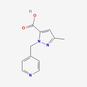 3-Methyl-1-(pyridin-4-ylmethyl)-1H-pyrazole-5-carboxylic acid