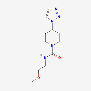 molecular formula C11H19N5O2 B2506914 N-(2-methoxyethyl)-4-(1H-1,2,3-triazol-1-yl)piperidine-1-carboxamide CAS No. 2319801-00-6