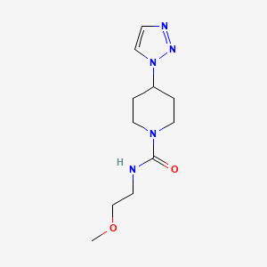 molecular formula C11H19N5O2 B2506914 N-(2-甲氧基乙基)-4-(1H-1,2,3-三唑-1-基)哌啶-1-甲酰胺 CAS No. 2319801-00-6