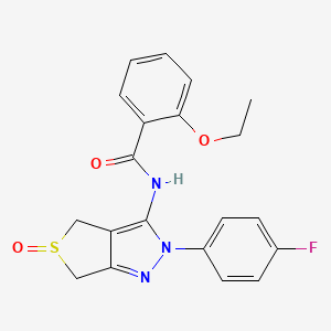 molecular formula C20H18FN3O3S B2506923 2-ethoxy-N-(2-(4-fluorophenyl)-5-oxido-4,6-dihydro-2H-thieno[3,4-c]pyrazol-3-yl)benzamide CAS No. 958702-50-6