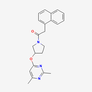 molecular formula C22H23N3O2 B2506925 1-{3-[(2,6-Dimethylpyrimidin-4-yl)oxy]pyrrolidin-1-yl}-2-(naphthalen-1-yl)ethan-1-one CAS No. 2097915-63-2
