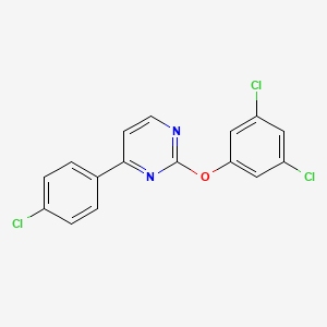 4-(4-Chlorophenyl)-2-(3,5-dichlorophenoxy)pyrimidine