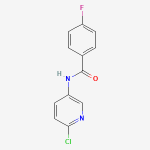 molecular formula C12H8ClFN2O B2506932 N-(6-chloropyridin-3-yl)-4-fluorobenzamide CAS No. 325457-98-5