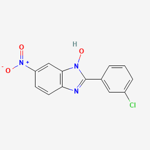 molecular formula C13H8ClN3O3 B2506934 2-(3-chlorophenyl)-6-nitro-1H-1,3-benzimidazol-1-ol CAS No. 303148-97-2