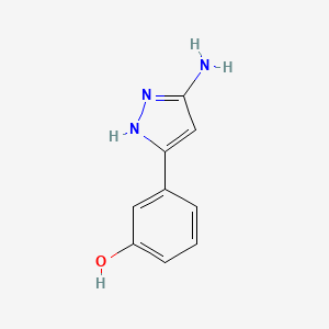 molecular formula C9H9N3O B2506937 3-(5-Amino-1H-pyrazol-3-YL)phenol CAS No. 1217089-39-8