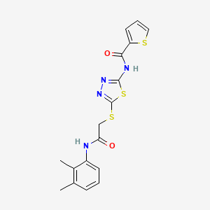 molecular formula C17H16N4O2S3 B2506939 N-(5-((2-((2,3-dimethylphenyl)amino)-2-oxoethyl)thio)-1,3,4-thiadiazol-2-yl)thiophene-2-carboxamide CAS No. 392294-28-9