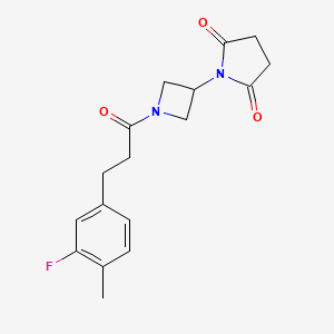 1-{1-[3-(3-Fluoro-4-methylphenyl)propanoyl]azetidin-3-yl}pyrrolidine-2,5-dione