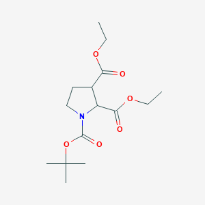 molecular formula C15H25NO6 B2506944 1-Tert-butyl 2,3-diethyl pyrrolidine-1,2,3-tricarboxylate CAS No. 1706419-06-8