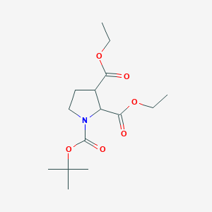 molecular formula C15H25NO6 B2506944 1-叔丁基 2,3-二乙基吡咯烷-1,2,3-三羧酸酯 CAS No. 1706419-06-8